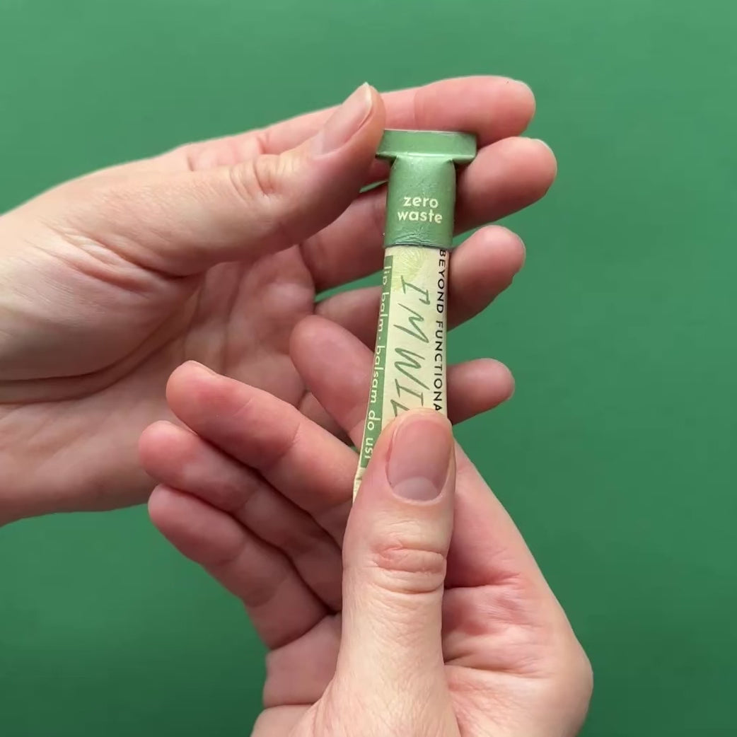 Load video: How to use paper lip balm? The Plastic-Free Non-Toxic Balm in Squeeze Tube