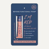 Czerwona pomadka z łoju wołowego w papierowej tubce - RED Lip Balm (Tinted Beef Tallow & Iron Oxide)